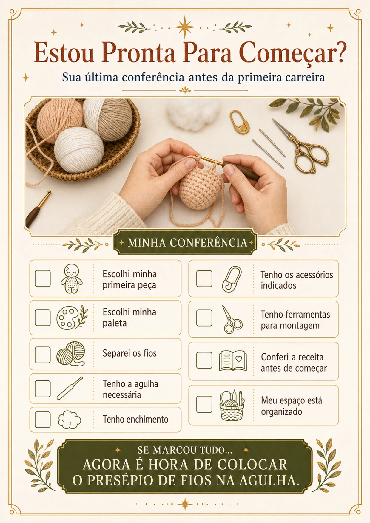 Checklist de preparação antes de começar